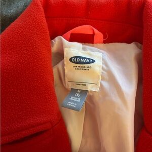 Old Navy Vibrant Red Fleece Jacket